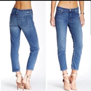 Mother The Dropout Boyfriend Relaxed Slim Jeans: Another Time Around Wash